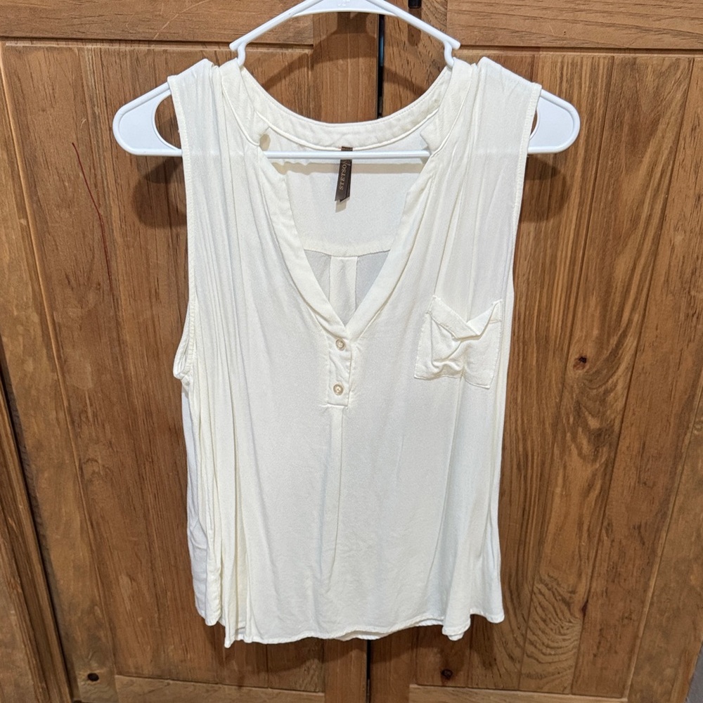 Stetson Cream Sleeveless Tank Top